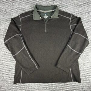 Kuhl Revel 1/4 Zip Pullover Mock Neck Long Sleeve Black Men's Activewear Sz XL